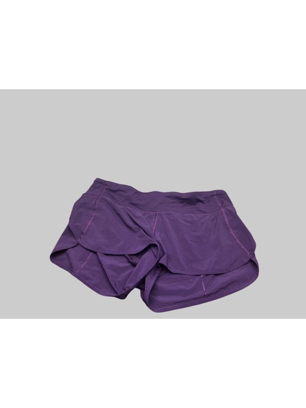Women’s Eggplant Purple Double Layer Athletic Running Shorts Size 6
